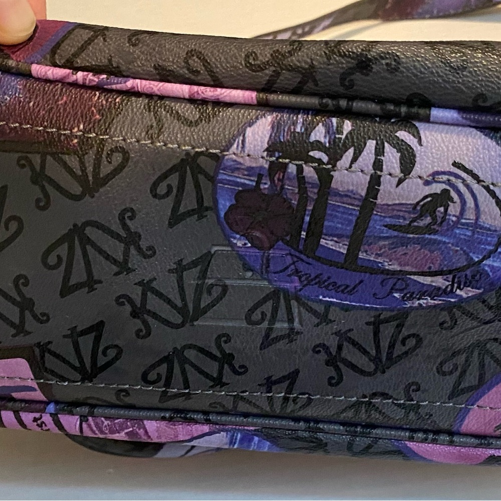 Kathy Van Zeeland Purple and Black Designer Bag - Picture 3 of 9
